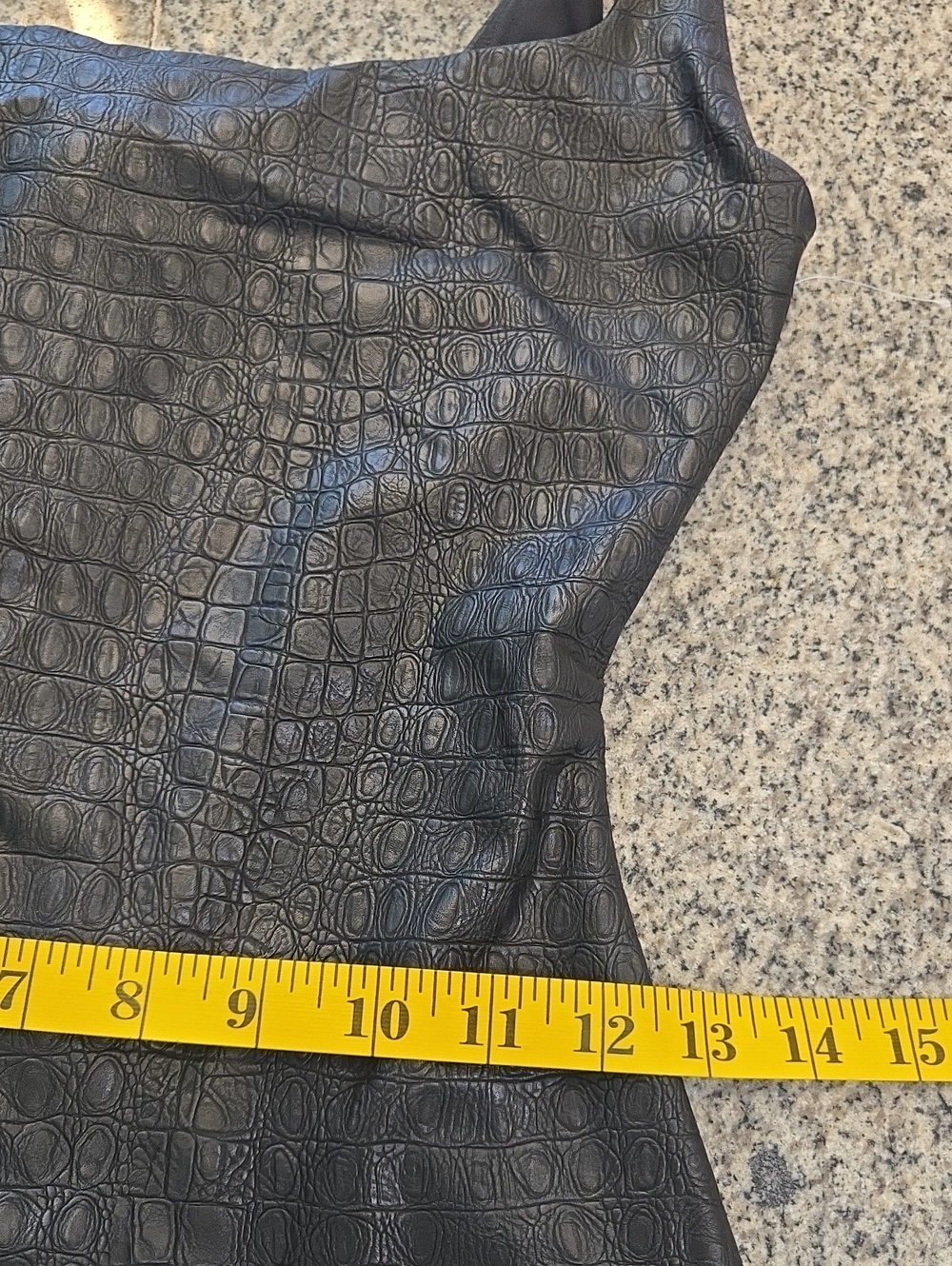 Naked Wardrobe Croc Embossed Faux Leather Body-Con Dress Maxi Stretch Sz S NWOT - Picture 10 of 14